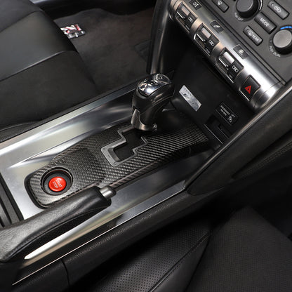 Real Carbon Fiber Gear Shift Panel Trim Cover For Nissan GTR R35 2008-2016 US 9