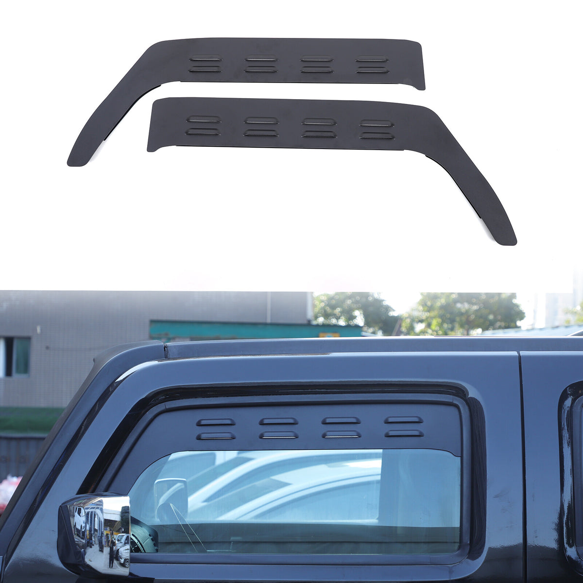 Alloy Front Door Window Louver Air Vent Panel Trim Cover For Hummer H3 05-09 US 3