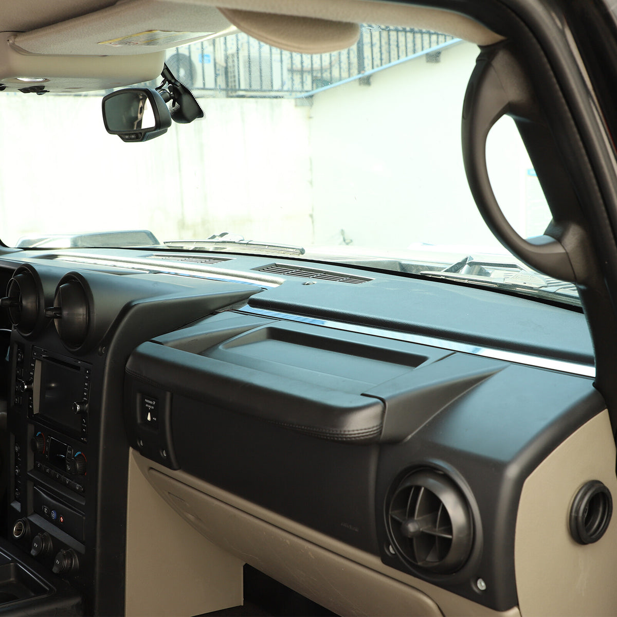 Silver Steel Dashboard Recess Trim Interior Kit fit For Hummer H2 2003-2007 US 5