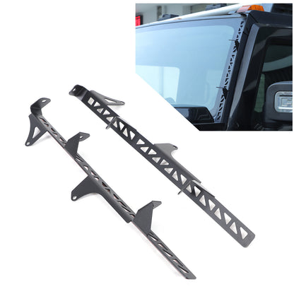 Carbon Steel A-Pillar LED Light Bar Mount Bracket For Hummer H2 2003-2009 6