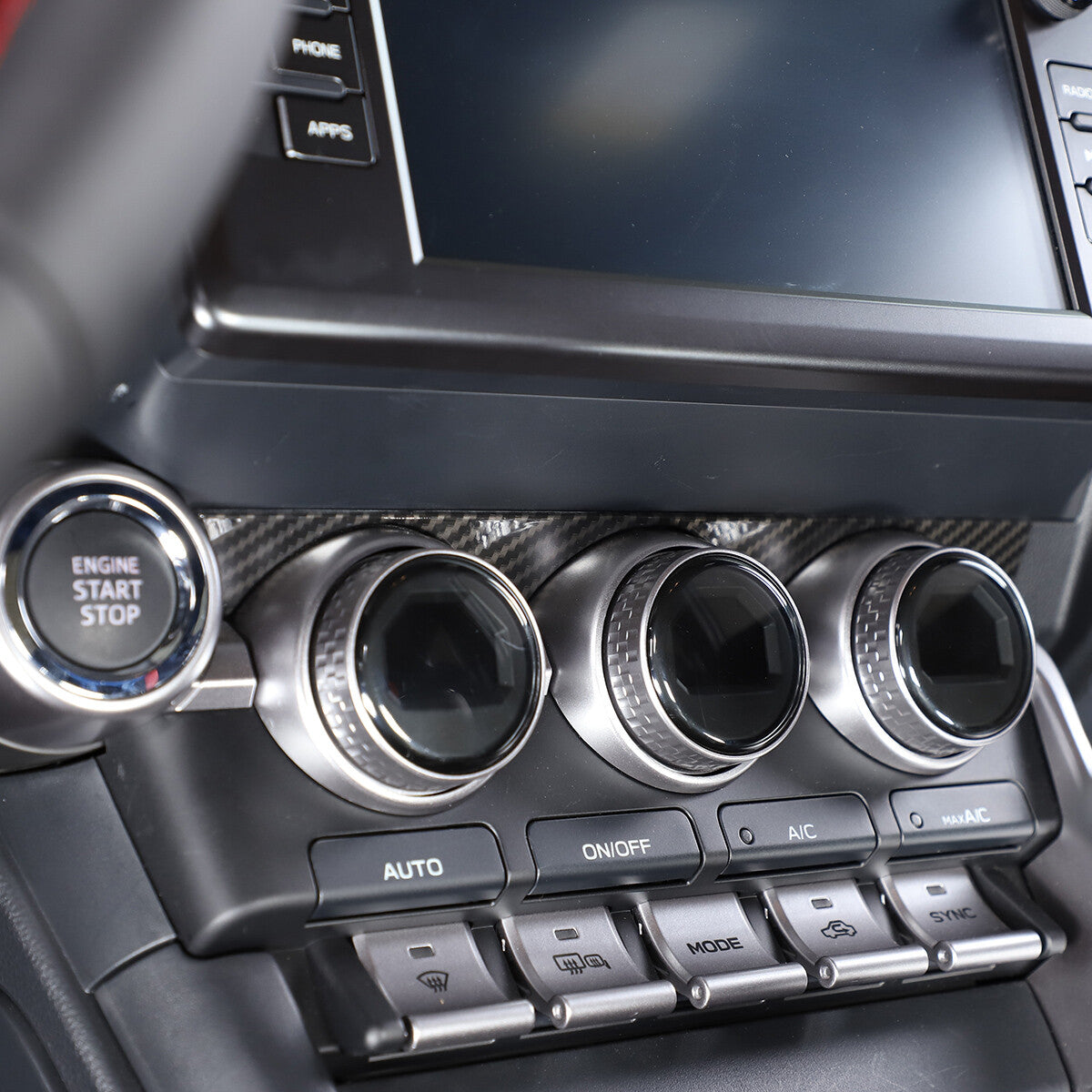 ABS Carbon Fiber Interior Center Console Trim Set For GR86/BRZ 2022-2024 US - Variants 6-10 52