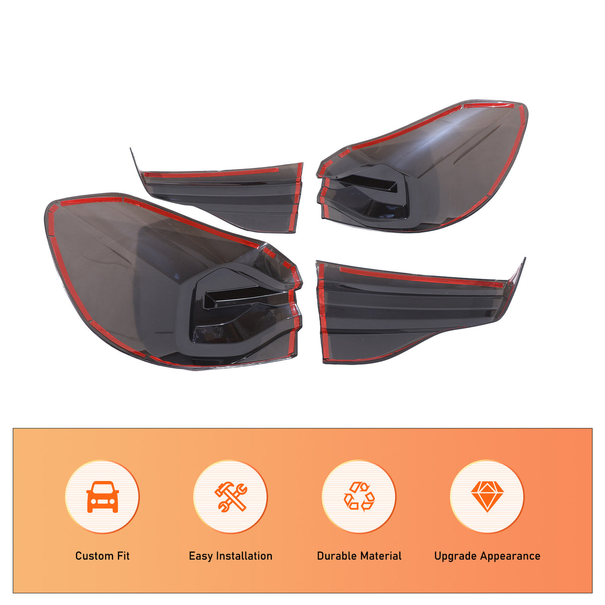 Smoked Black Rear Tail Light Guard Decor Cover Trim Bezels For BMW X3 G01 22-24 15