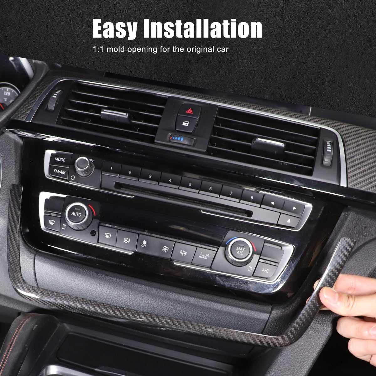 Real Carbon Fiber Center Trim For BMW 3/4 Series F30/F32/F80/F82 M3 M4 2014-19 18