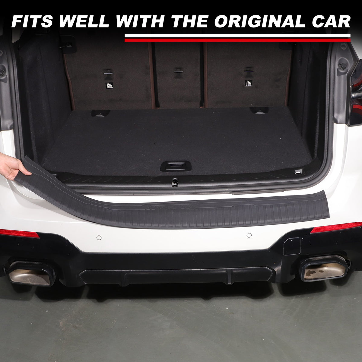 TPE Rear Bumper Protector Sill Guard Trim For BMW X3 G01 2018-2024 3