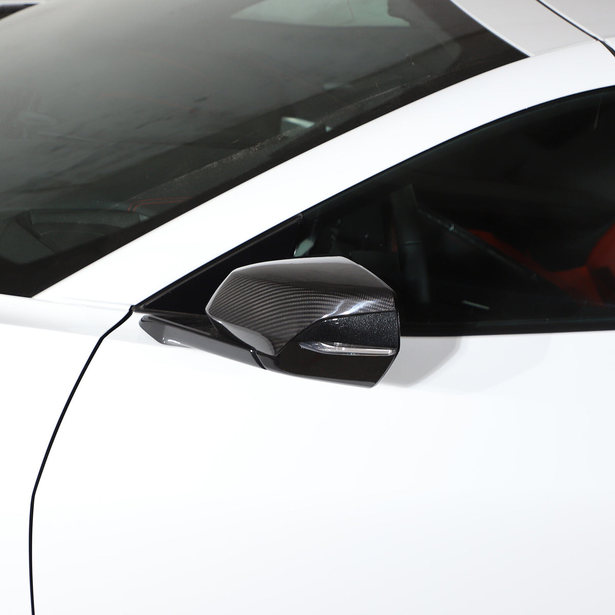 Real Carbon Fiber Side Rearview Mirror Cover Trim for Corvette C8 Stingray 20-26 7