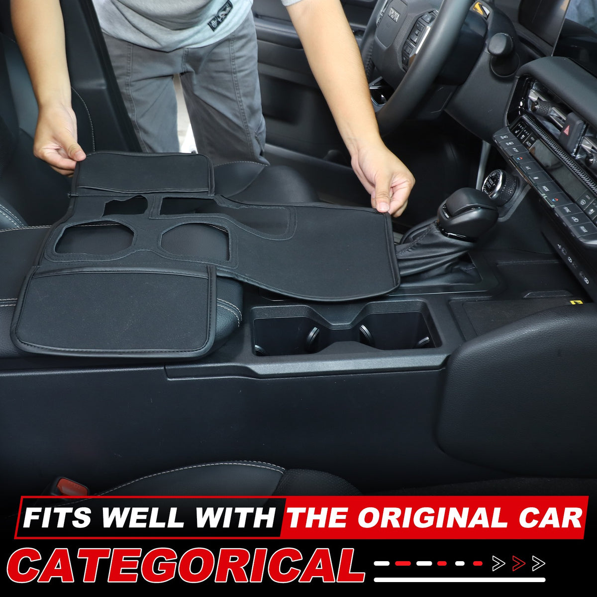 Suede Cloth Center Console Gear Shift Trim Cover For Toyota LC250 Prado 2024+ US 9