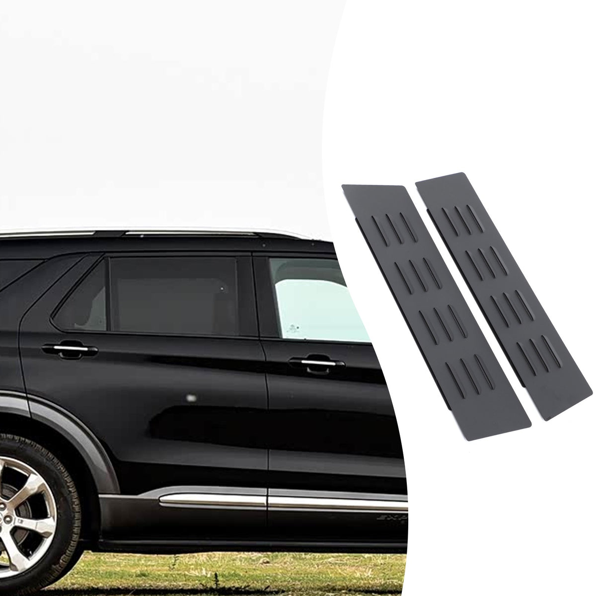 Aluminum Rear Ventilation Louvers Trim For Ford Explorer U625 2020+ 11