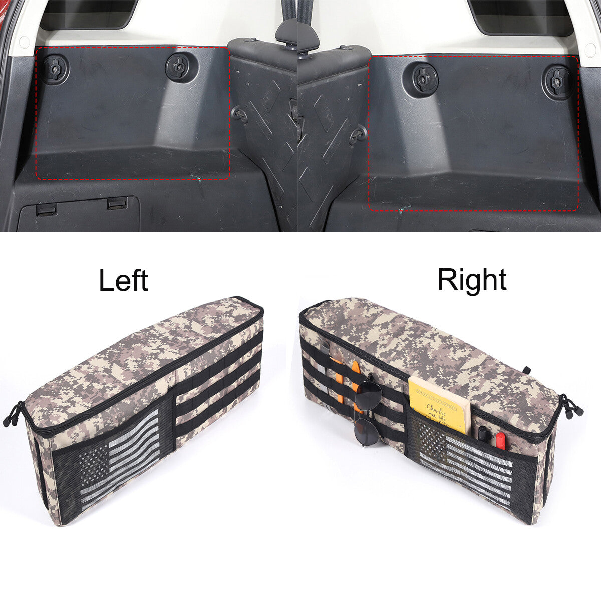 For Toyota FJ Cruiser 07-21 Trunk Left& Right Side Multifunctional Storage Bag 1