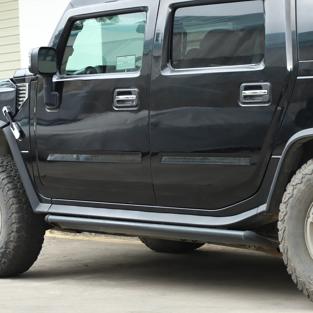 Black Titanium Stainless Steel Body Molding Trim Strips For Hummer H2 2003‑2009 19