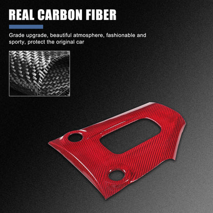 Red Real Carbon Fiber Gear Shift Panel Cover Trim For Nissan Z RZ34 400Z AT 23+ 13