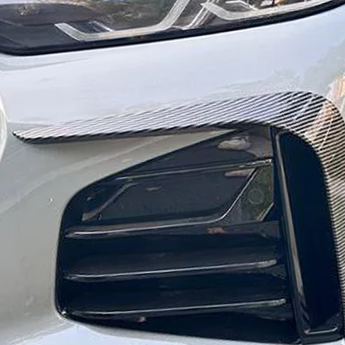 Carbon Fiber ABS Front Bumper Side Air Vent Trim For BMW G22 G23 M Sport 20+ 2