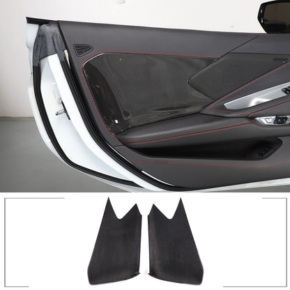 Real Carbon Fiber Interior Door Cover Trim Decoration for Corvette C8 2020-26 17