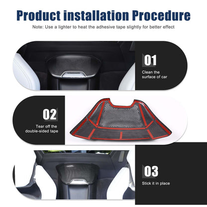 Real Carbon Fiber Rear Charger Speaker Cover Trim For Corvette C8 Convertible 16
