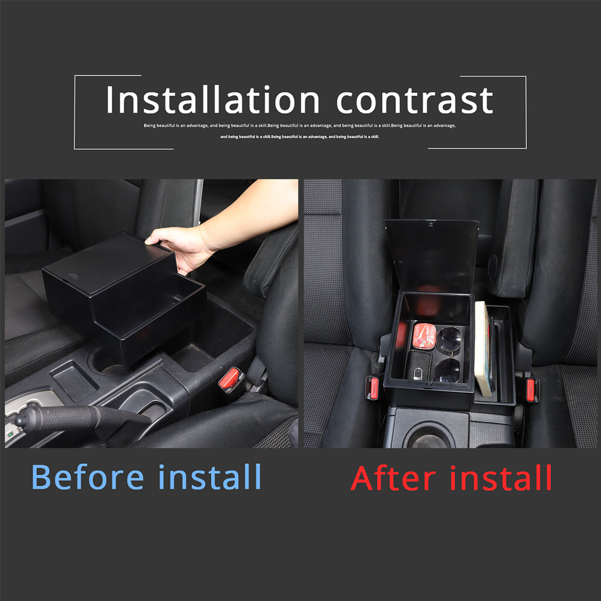Car Center Console Armrest Box Storage Box Tray For Toyota FJ Cruiser 2007-21 US 7