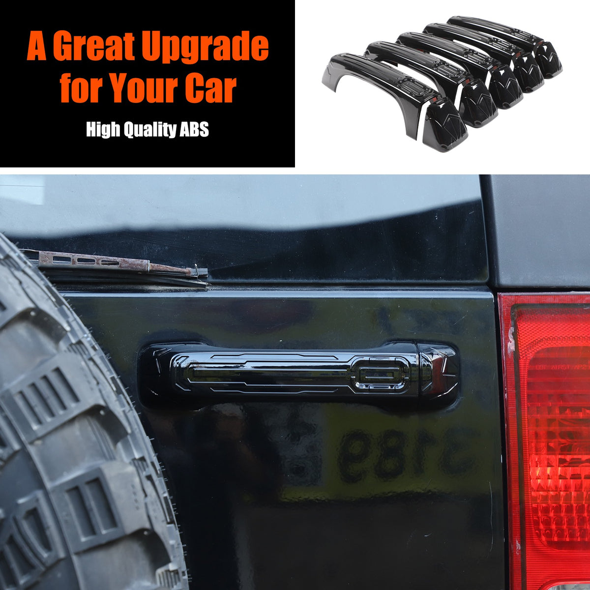 ABS Door + Tailgate Handle Cover Trim Bezel For Hummer H3 2005-2009 US 12
