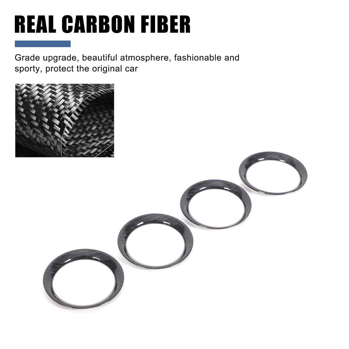 Real Carbon Fiber Dashboard Air Outlet Vent Cover For Nissan GTR R35 2008-16 US 6