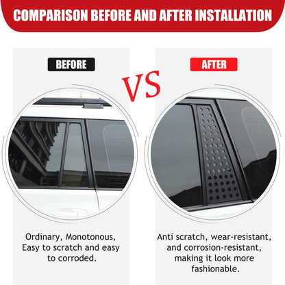 C-pillar Triangular Window Plate Trim For Toyota Land Cruiser Prado 10-23 US 9