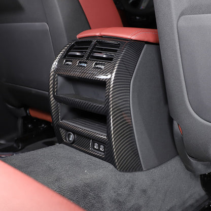 Carbon Fiber Color Rear Air Vent Outlet Frame Trim For BMW 5 Series G30 2020-22 10