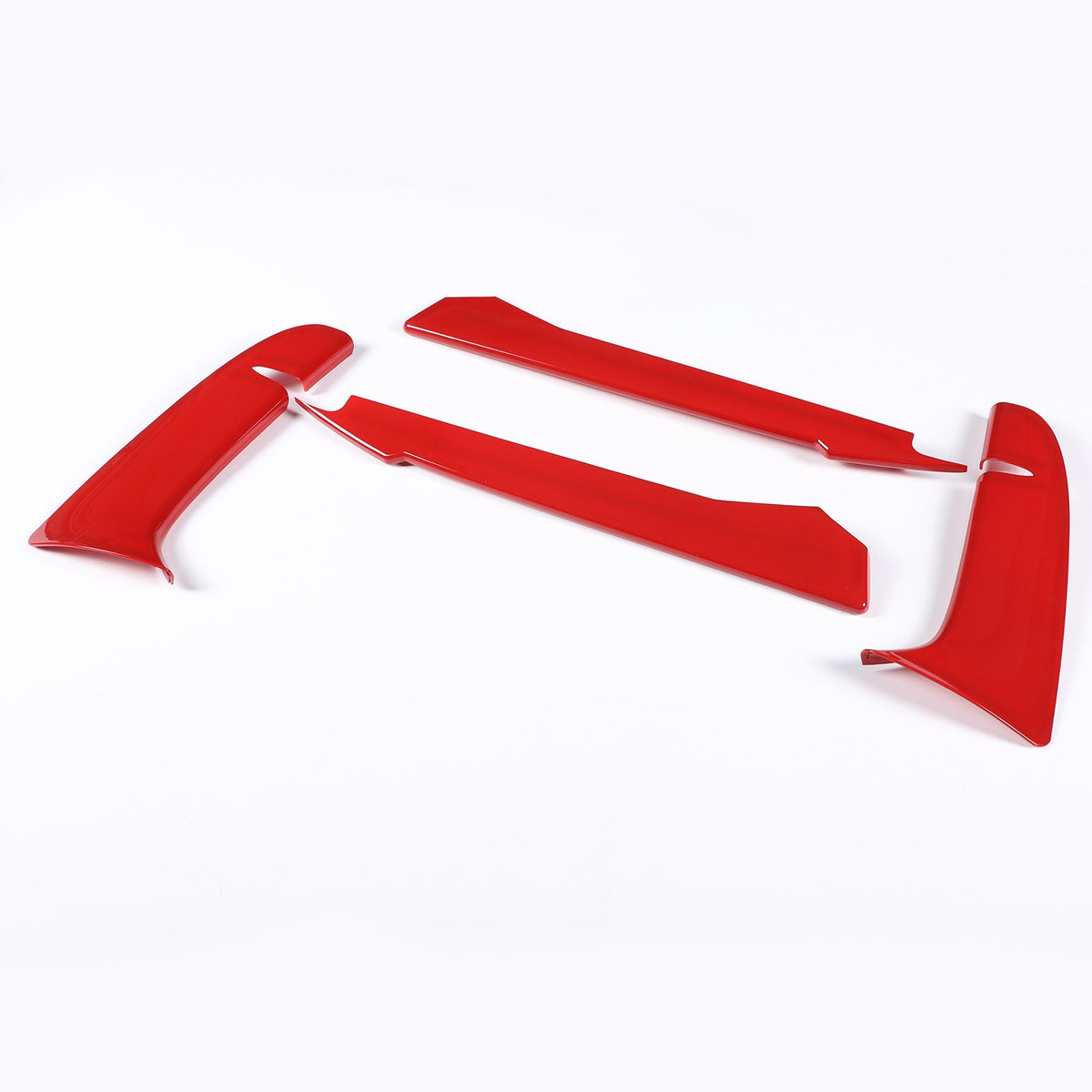 Sports Red Front Bumper Fog Light Lamp Trims for Corvette C8 2020-2025 US 15