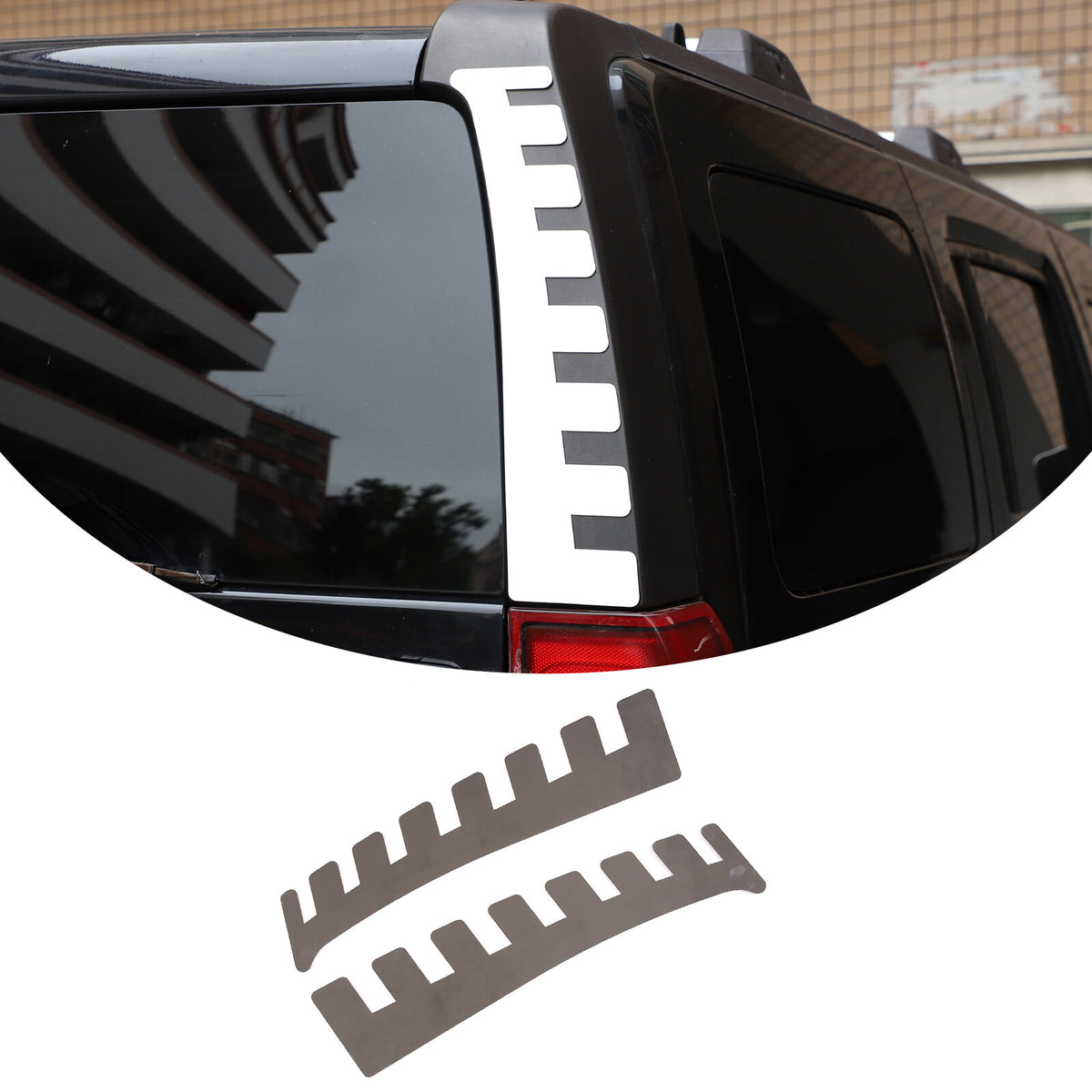REAR UPPER PILLAR COVER TRIM GUARD STEEL FOR 2006-2010 HUMMER H3 2