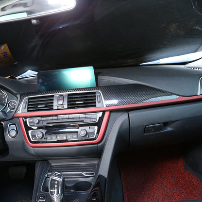 Real Carbon Fiber Interior Dashboard Center Trim for BMW 3 Series F30 F34 14-18 13