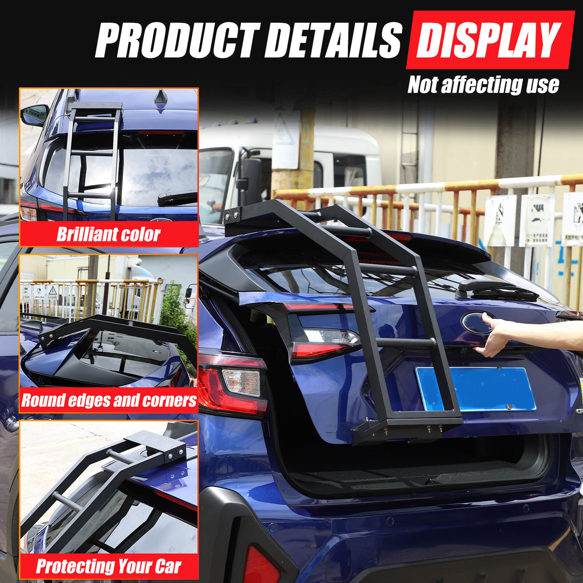 Back Rear Roof Ladder Tailgate Driver Side Rack For Subaru Crosstrek 2024+ US 22