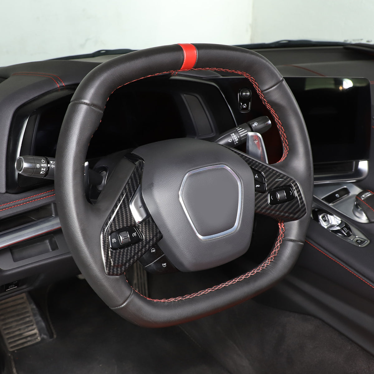 Carbon Fiber ABS Interior Full Decor Cover Trim Kit For Corvette C8 2020-2025 - Styles 1-5 43