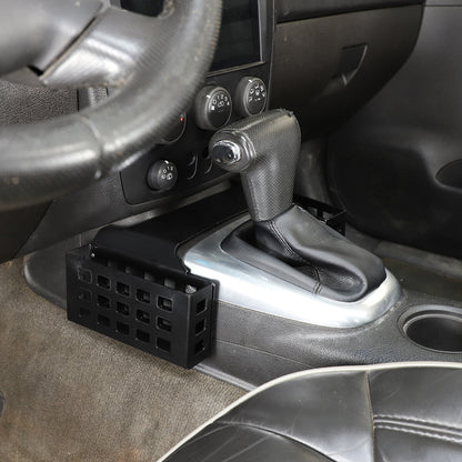Black Interior Gear Shift Storage Box Two Baskets Trim For Hummer H3 05-07 5