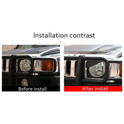 Front Light Headlight Lamp Angry Eyes Trim Cover For Hummer H3 2005-2009 10