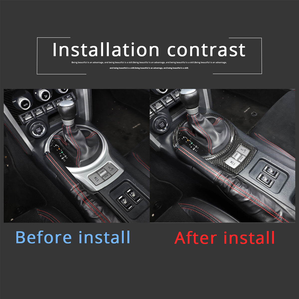 Real Carbon Fiber Interior Center Trim Set For Toyota 86 Subaru BRZ 2012-2020 82