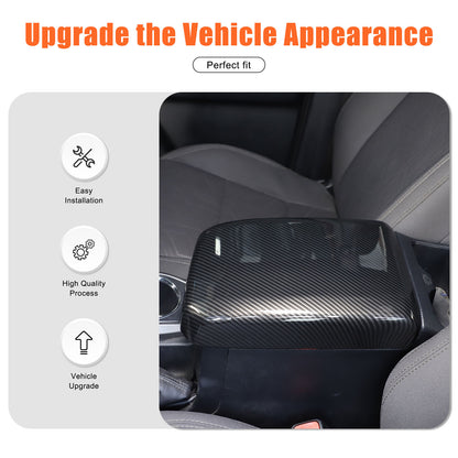ABS Carbon Fiber Center Console Armrest Box Cover For Toyota Tacoma 2016-23 24