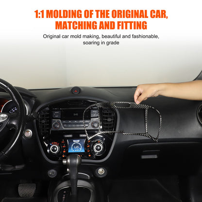 Soft Carbon Fiber Interior Center Console trim Sticker For Nissan Juke 2011-2019 106