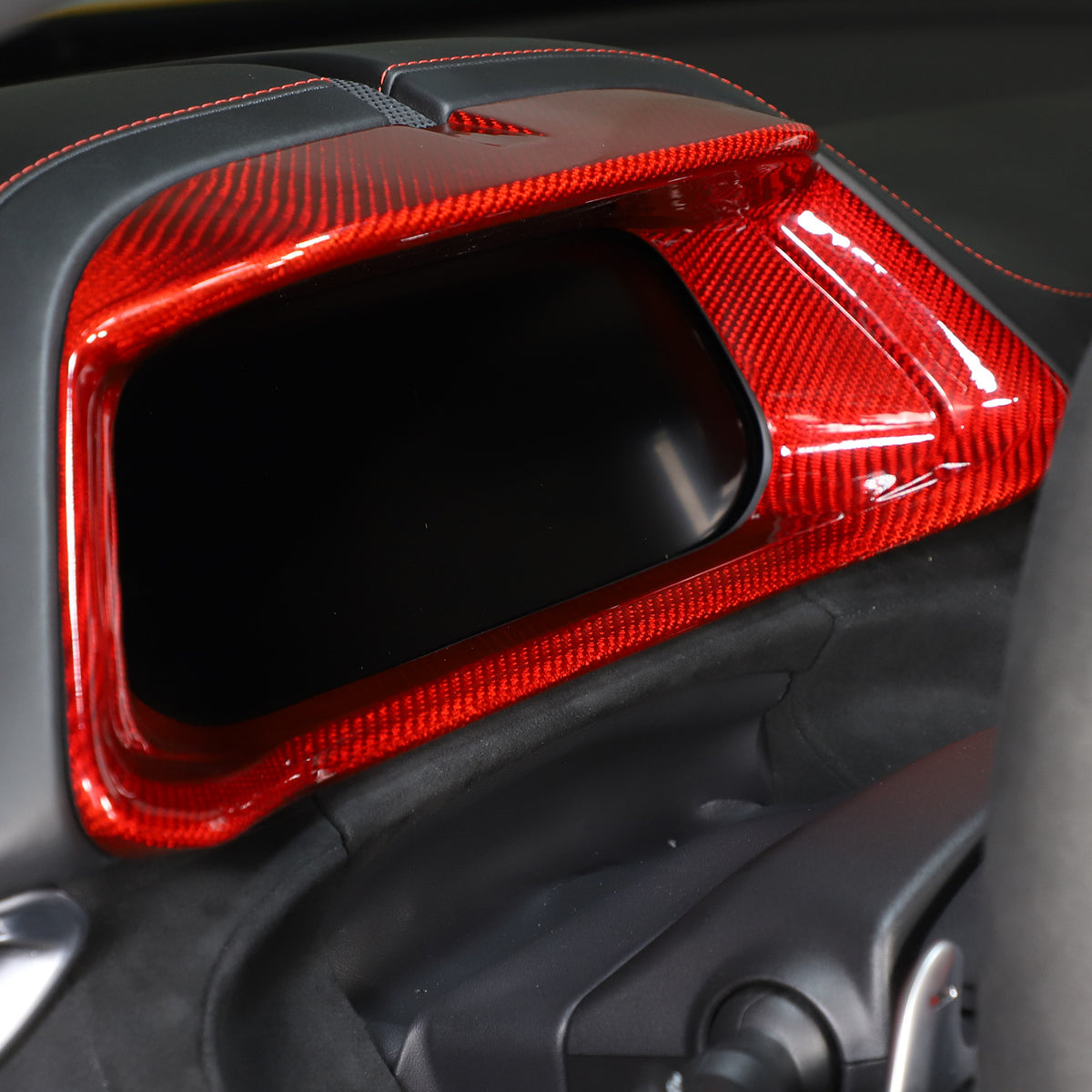 Red Real Carbon Fiber Interior Exterior Conosle Trim Cover For Lotus EMIRA 21-25 191