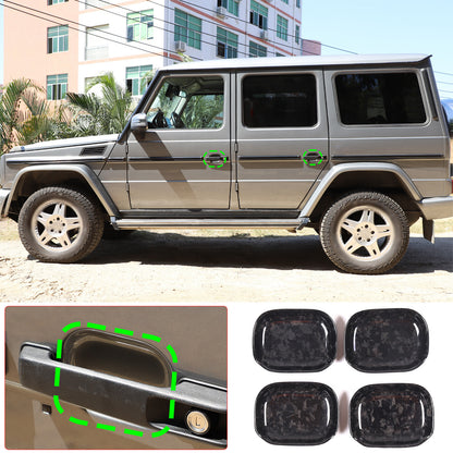 Forged Carbon Fiber Exterior Door Bowl Cover Trim For Mercedes G Class 2004-2018 11