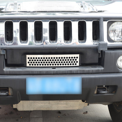 Silver steel Front Grille Inserts Grill Trim Decor Bezels For Hummer H2 03-07 9