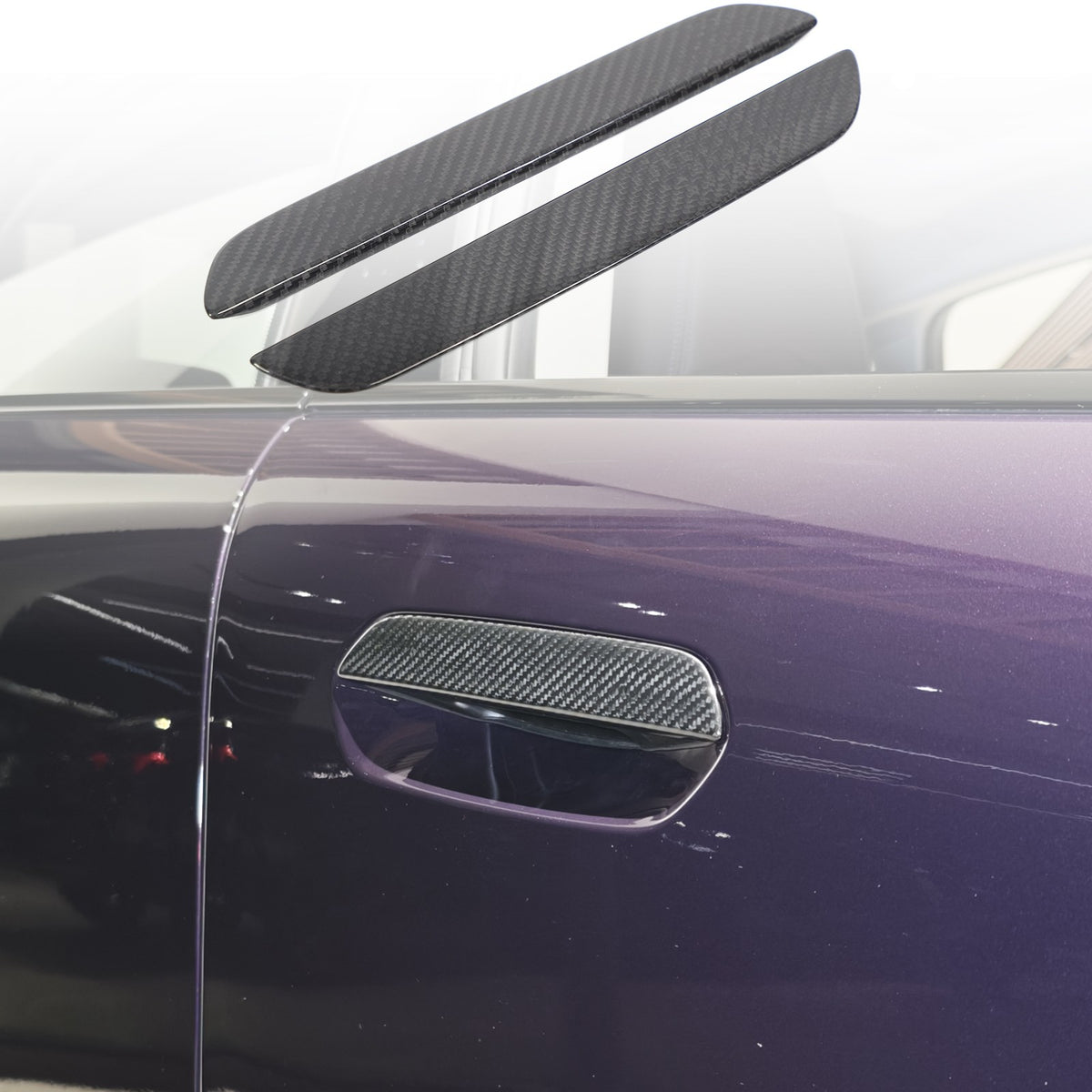 Real Carbon Fiber Exterior Door Handle Trim For BMW 2 Series Coupe G42 2022+ 1