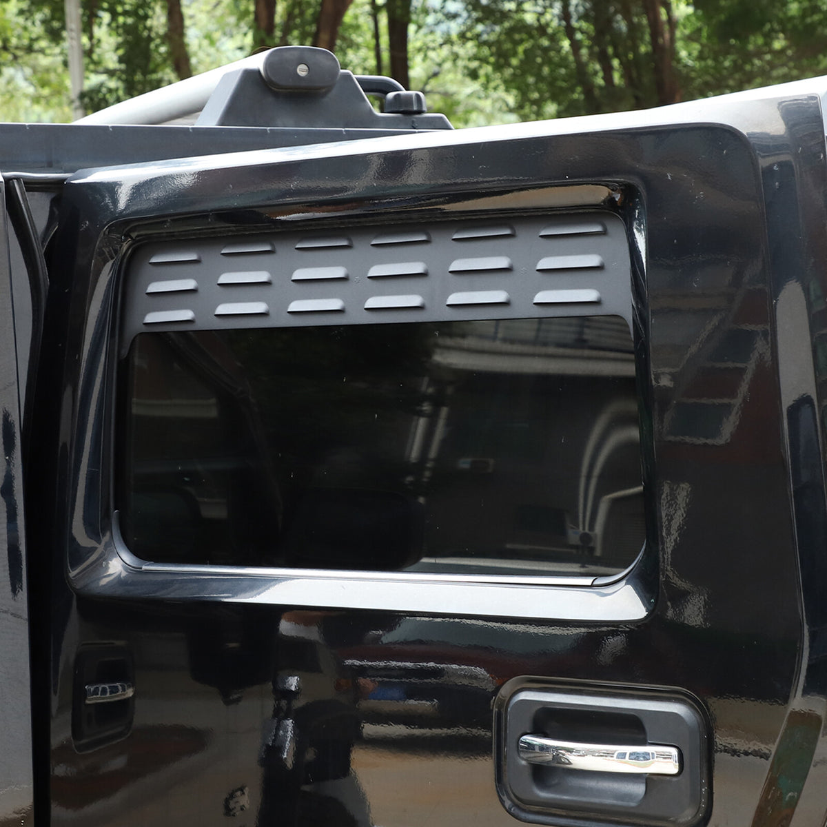 Black Alloy Wagon 2nd Row Door Window Air Vents Screens For Hummer H2 2003-09 US 5