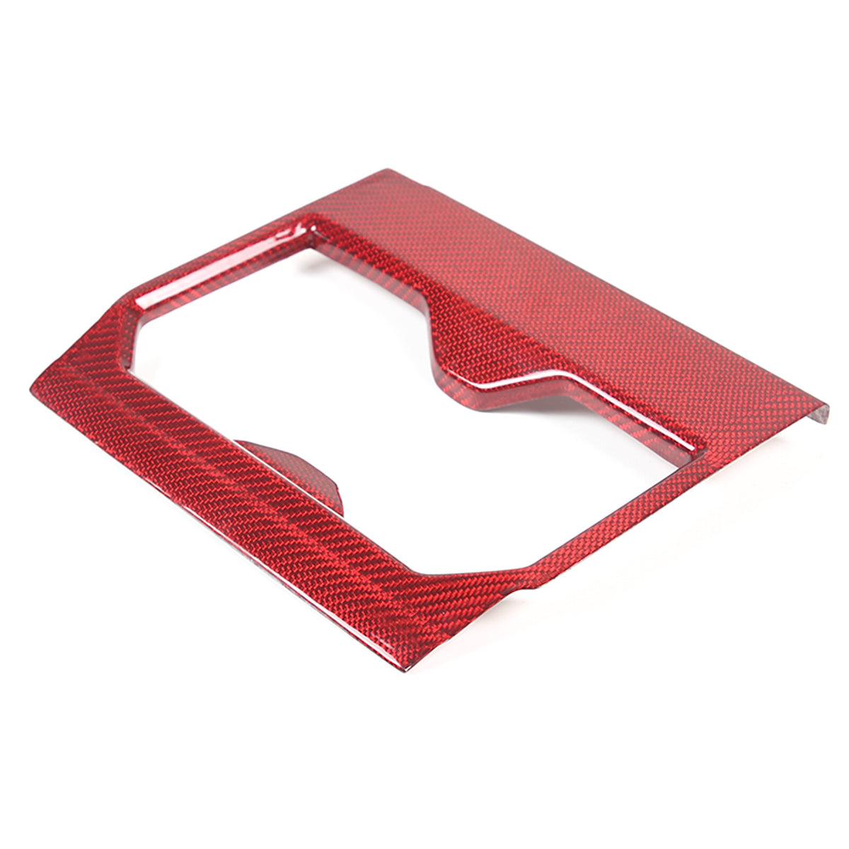 Red Real Carbon fiber Center Front Cup Holder Cover Trim For Toyota Tundra 22-26 12