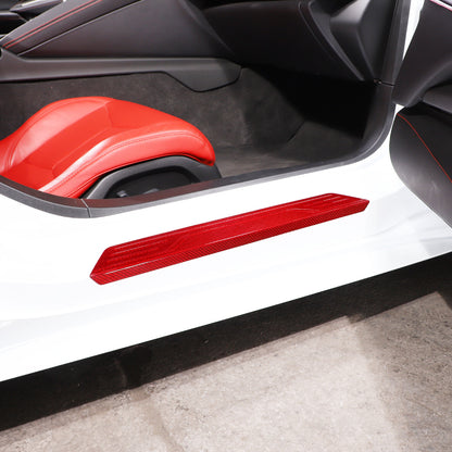 Red Real Carbon Fiber Interior Trim for Corvette C8 20-25 97