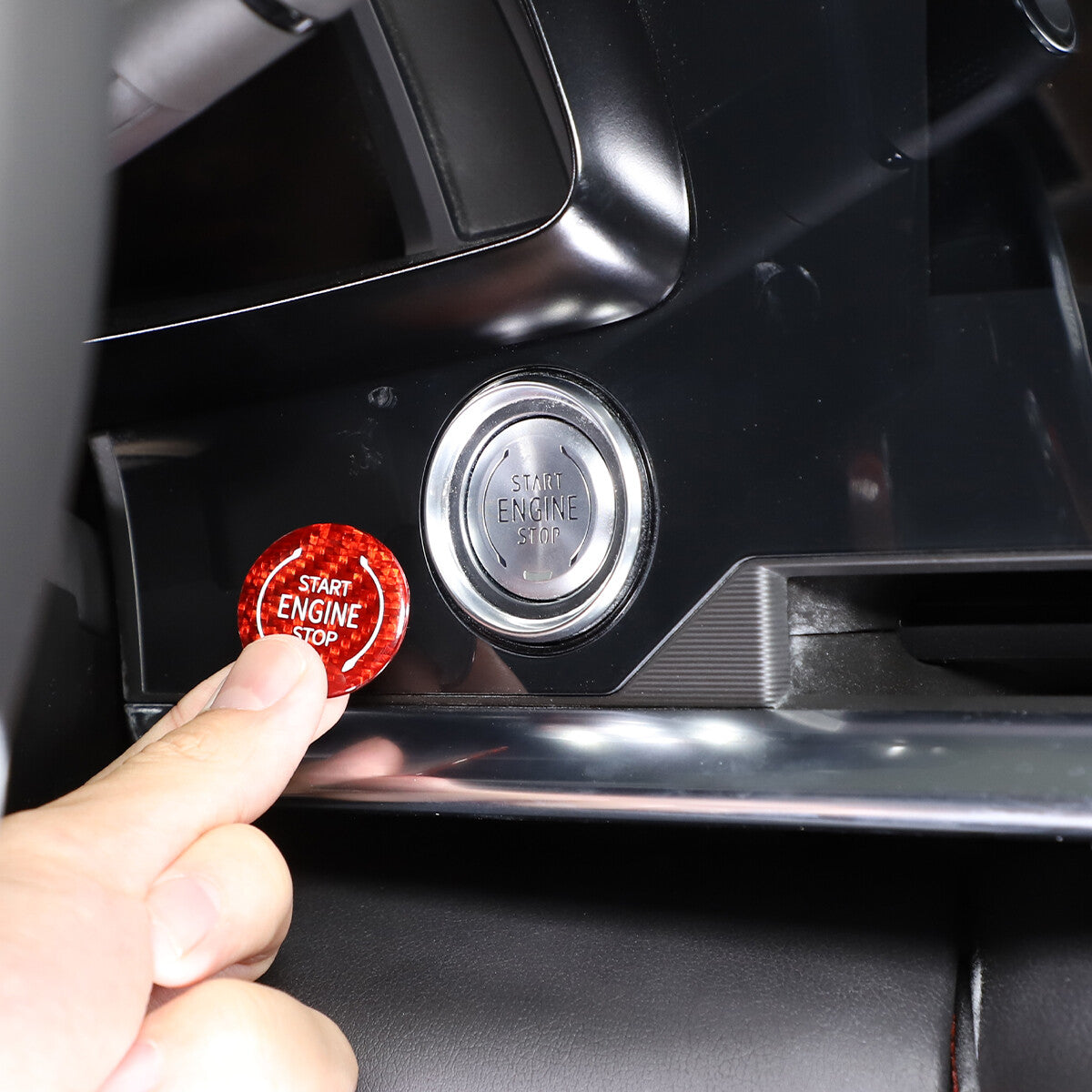 Red Real Carbon Fiber Interior Full Decor Cover Trim Kit for Corvette C8 2020-25 - Variants 1-5 16