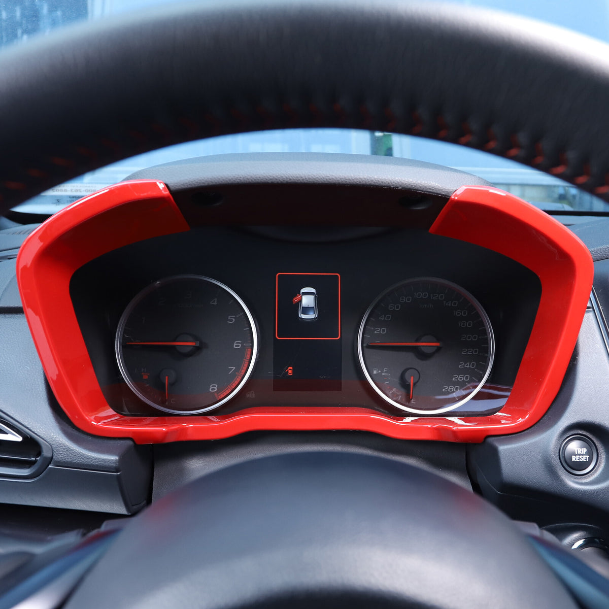 ABS Red Dashboard Instrument Tachometer Frame Trim Cover For Subaru WRX 2022-23 11