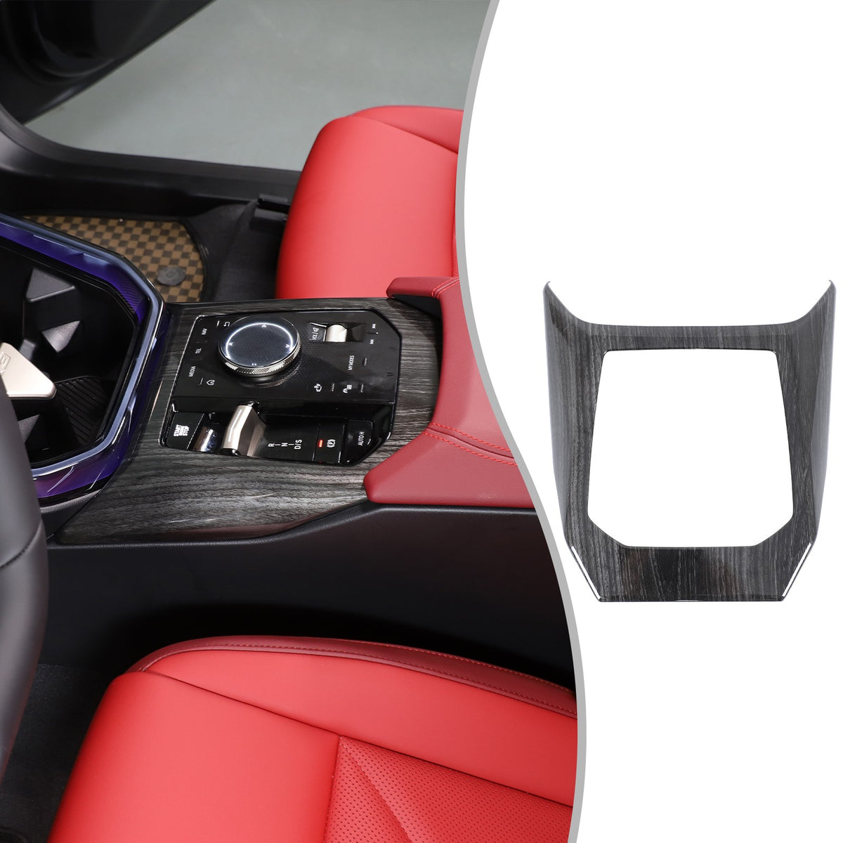 ABS Black Wood Grain Center Console Gear Shift Trim Cover For BMW X3 G45 2025+ 9