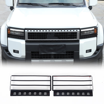 Front Headlight protection net cover trimFor Toyota Land Cruiser Prado LC250 24+ 2