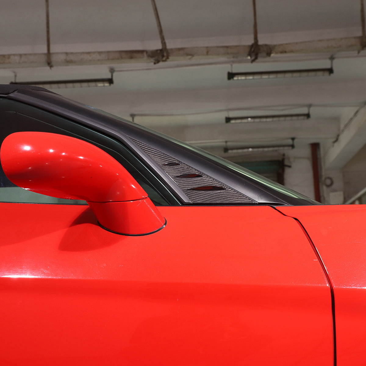 Real Carbon Fiber Window Triangle A-Pillar Cover Trim For Corvette C6 2005-13 15