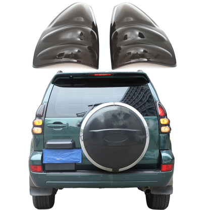 Smoked Black Rear Tail Light Guard Cover Trim Bezel For Toyota Prado FJ120 03-09 15