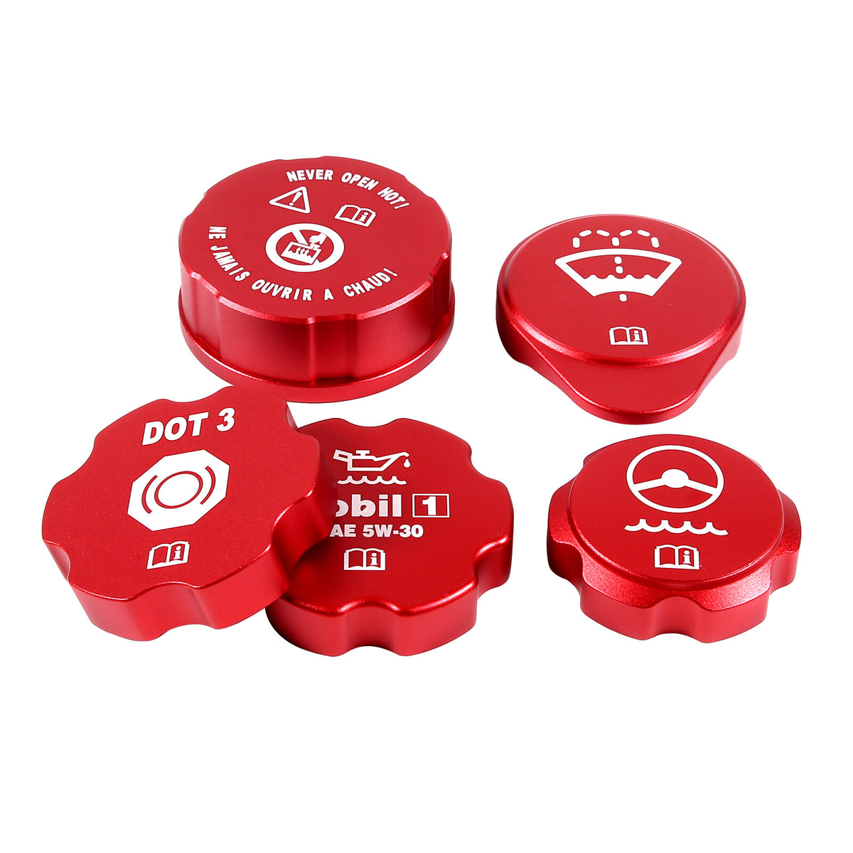 Red Engine Cabin Fluid Switch Intake Manifold Cover Set For Corvette C6 05-13 US 17