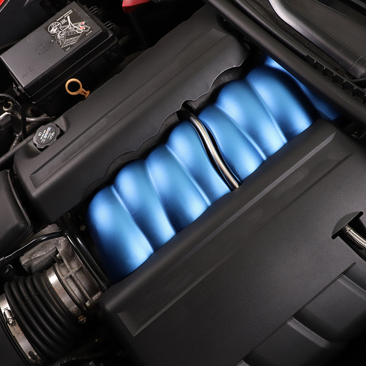 Blue Aluminum Alloy Intake Manifold Cover Engine Part For Corvette C6 2005-2013 13