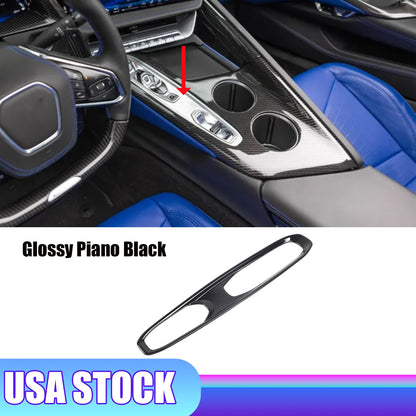 Glossy Piano Black ABS Center Gear Shift Indicator Trim For Corvette C8 2026+ US 1