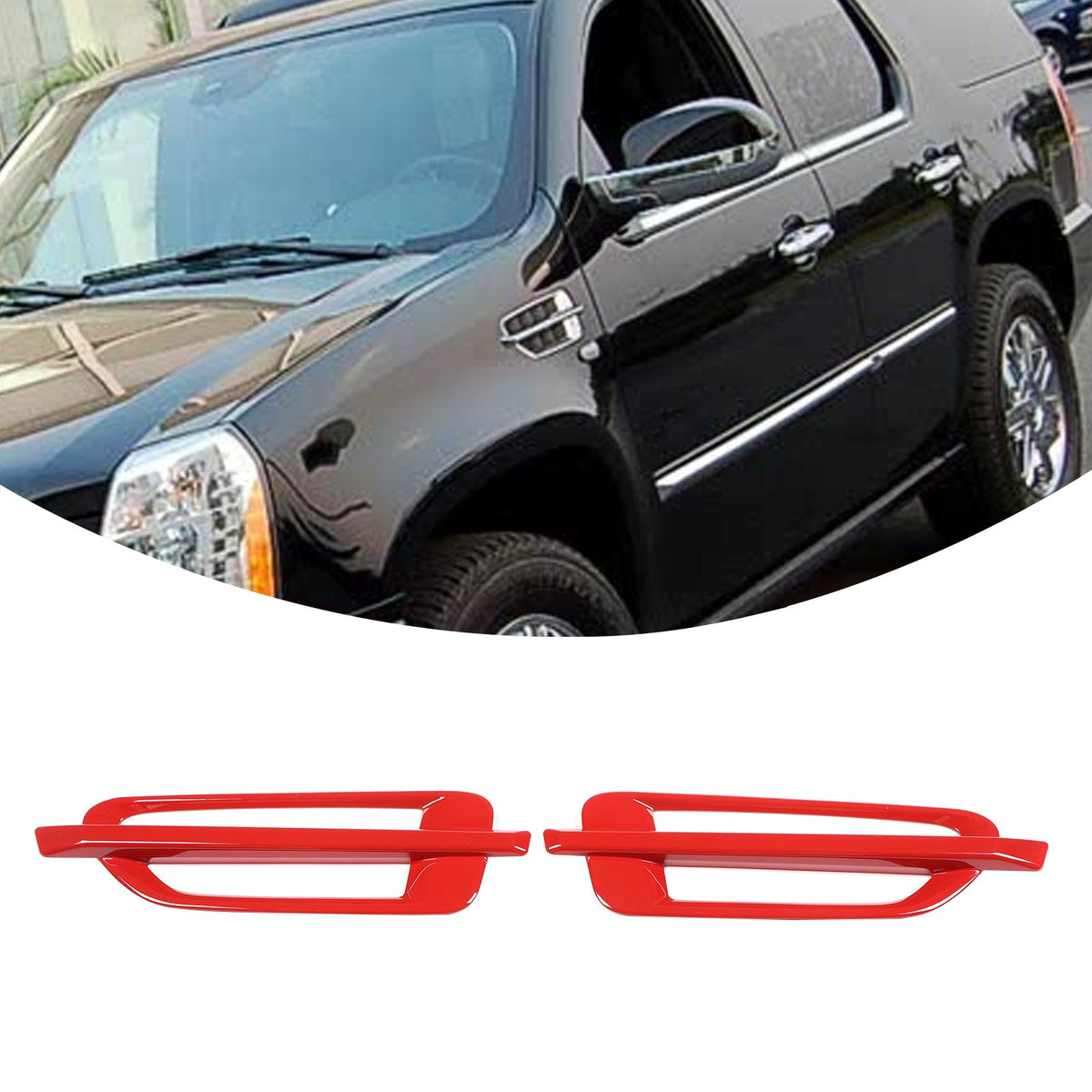 Sport Red ABS Side Fender Trim Cover For Cadillac Escalade 2007-2014 15
