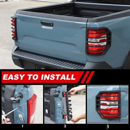 Mesh Carbon Steel Black Taillight Protection Cover Trim For Ford Maverick 2022+ 16